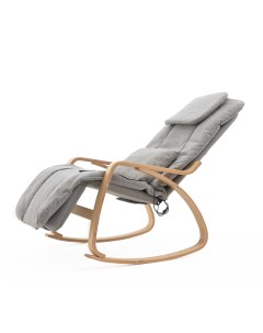 Массажное кресло качалка Moderno серое роликовое вибромассажное функция прогрева Gess
