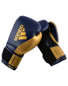 Перчатки боксерские Hybrid 150 темносине золотые вес 8 унций Adidas