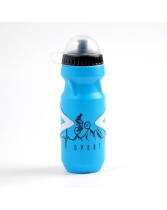 Бутылка для воды велосипедная 650 мл с креплением синяя Мастер к.