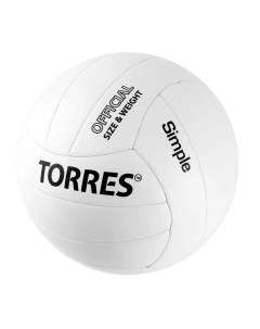 Мяч волейбольный Simple 5 ТПУ бело черный spt0035317 Torres