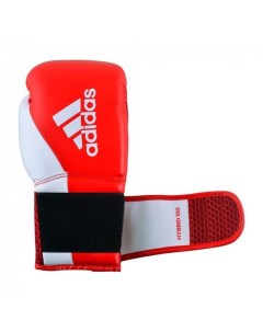 Перчатки боксерские Hybrid 150 красно белые вес 14 унций Adidas