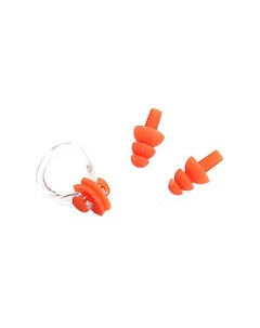 E36868 3 Набор для плавания в zip lock беруши и зажим для носа оранжевый Milinda