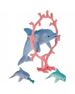 Игровой набор Мама дельфин с детенышами Schleich