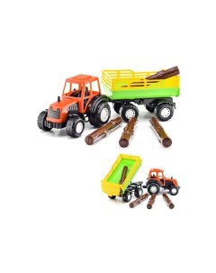 Трактор с прицепом и дровами 42 см BTG 063 Toy mix