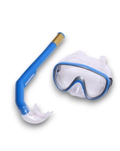 Набор для плавания взрослый маска трубка ПВХ E41228 синий Sportex