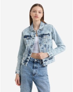 Приталенный джинсовый жакет куртка с карманами Gloria jeans