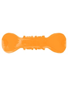 Игрушка Гантель дентальная для собак с ароматом бекона оранжевая с пищалкой 22 см Mr.kranch