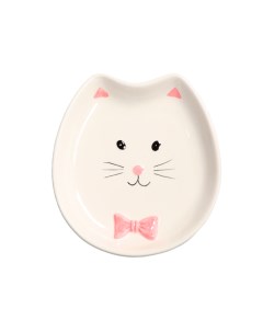 Миска Мордочка кошки белая керамическая для кошек 130 мл Mr.kranch
