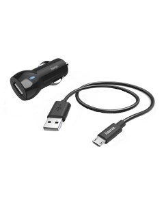 Зарядное устройство автомобильное H 183246 00183246 2 4A USB универсальное черный Hama