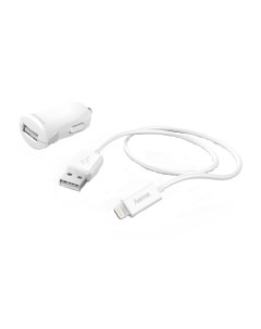 Зарядное устройство автомобильное H 183266 00183266 2 4A USB для Apple белый Hama