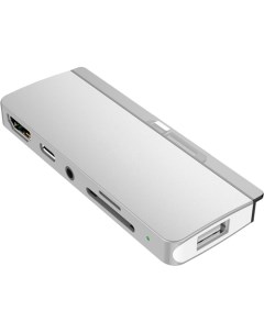 Адаптер Type C 6 in 1 УТ000018773 для iPad Pro металл серебристый Red line