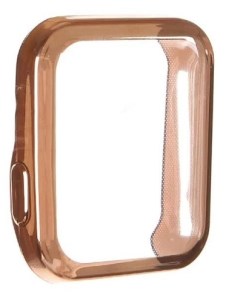 Защитное стекло УТ000025150 с цветным бампером для Xiaomi Mi Watch Lite золотая рамка Red line