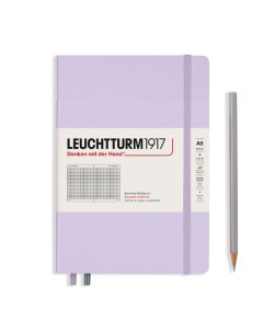 Записная книжка Leuchtturm в клетку 251 страница сиреневый твёрдая обложка А5 Leuchtturm1917
