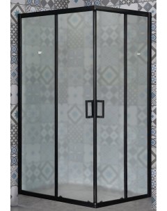 Душевой уголок HPD 75x115 профиль черный стекло матовое Royal bath