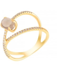 Кольцо с раухтопазом и бриллиантами из красного золота Джей ви