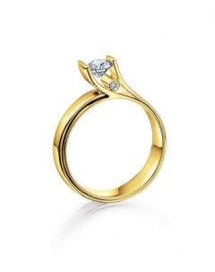 Кольцо с 3 бриллиантами из красного золота Мастер бриллиант