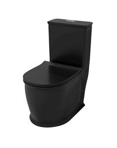 Унитаз напольный с бачком Retro GR-4492BMS черный матовый, с крышкой микролифт Grossman