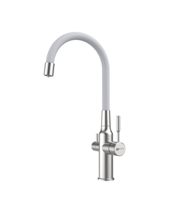 Смеситель для кухни Expert LM5083S-White сталь, белый Lemark