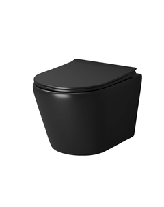 Унитаз подвесной Fly GR-4478BMS черный матовый, с крышкой микролифт Grossman