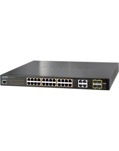 Коммутатор IPv6 IPv4 24 Port Managed 802 3at POE Gigabit Ethernet Switch 4 Por Planet