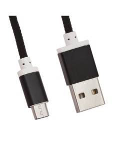 USB кабель LP Micro USB оплетка и металл разъемы в катушке 1 5метра черный Liberty project