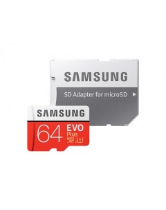 Карта памяти micro SDXC 64Gb Class10 EVO Plus U1 FHD R W 100 20 MB s Адаптер Samsung