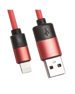 USB кабель LP для Apple 8 pin круглый soft touch металлические разъемы розовый европакет Liberty project