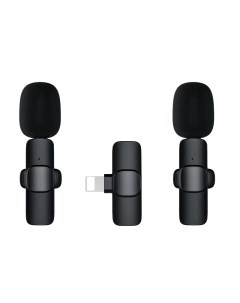 Двойной беспроводной петличный микрофон M22 для iPhone Lightning разъем Miabi