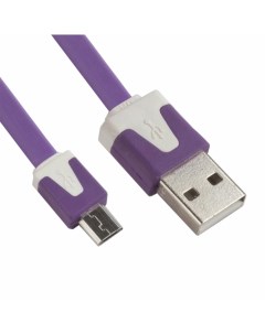 USB кабель LP Micro USB плоский узкий сиреневый коробка Liberty project