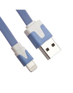 USB кабель LP для Apple iPhone iPad Lightning 8 pin плоский узкий синий коробка Liberty project