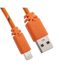 USB кабель LP для Apple iPhone iPad Lightning 8 pin в оплетке красный черный европакет Liberty project
