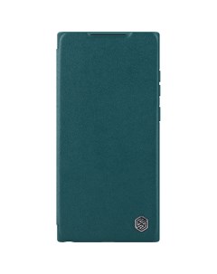 Чехол книжка Leather Qin Pro Plain для Samsung Galaxy S22 Ultra зеленый Nillkin