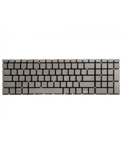 Клавиатура для ноутбука HP серебристая с подсветкой Rocknparts