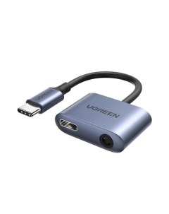 Адаптер CM231 60164 USB C to 3 5mm Audio Adapter with PD серый Ugreen