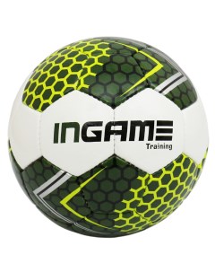 Мяч футбольный TRAINING бело зеленый IFB 129 Ingame
