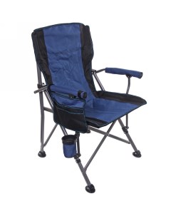 Кресло складное с подлокотниками до 120кг 64 53 90 см синее Турист мастер