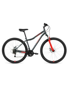 Велосипед MTB HT 2 0 Disk 2022 21 темно серый красный Altair