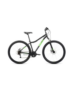 Велосипед MTB HT 2 0 Disk 2022 17 черный ярко зеленый Altair