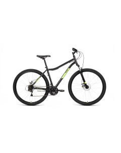 Велосипед MTB HT 2 0 Disk 2022 19 черный ярко зеленый Altair