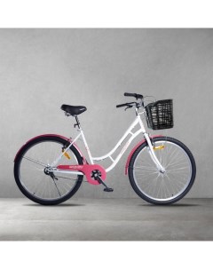 Велосипед городской D060 26 белый розовый Maxit