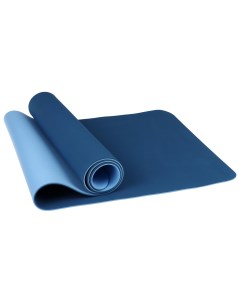 Коврик для йоги двухцветный blue light blue 183 см 6 мм Sangh