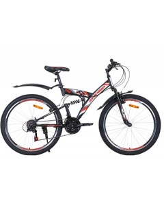Велосипед F260 2021 18 черный оранжевый неоновый Avenger
