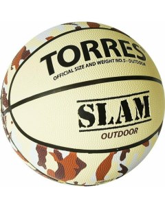 Баскетбольный мяч Slam 5 бежево хаки Torres