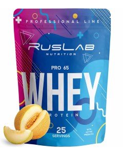 Сывороточный протеин Whey Pro 65 800гр вкус спелая дыня Ruslabnutrition