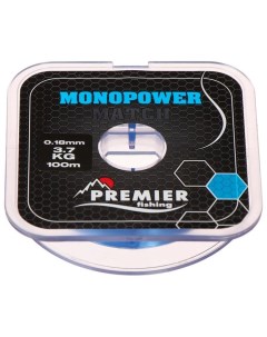 Леска MONOPOWER Match blue 0 18 мм 100 м Premier fishing