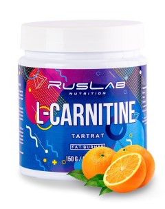 Аминокислота L Carnitine Tartrat 150гр вкус апельсин Ruslabnutrition