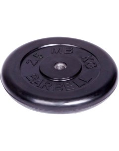 Barbell Диск обрезиненный d 26 мм чёрный 2 5 кг 412 Nobrand