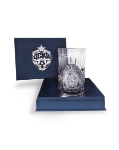 Набор в подарочной коробке "Стакан в подстаканнике" Пфк цска