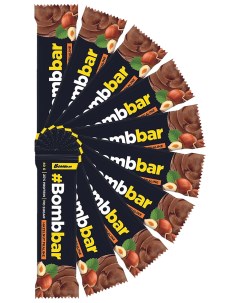 Протеиновые батончики в шоколаде без сахара фундучное пралине 10 шт по 40 г Bombbar