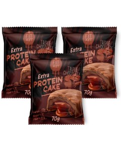 Печенье Extra Protein Cake 70 г 3 шт тройной шоколад Fit kit